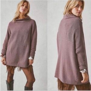 Free People | Mauve Ottoman Slouchy Tunic Sweater